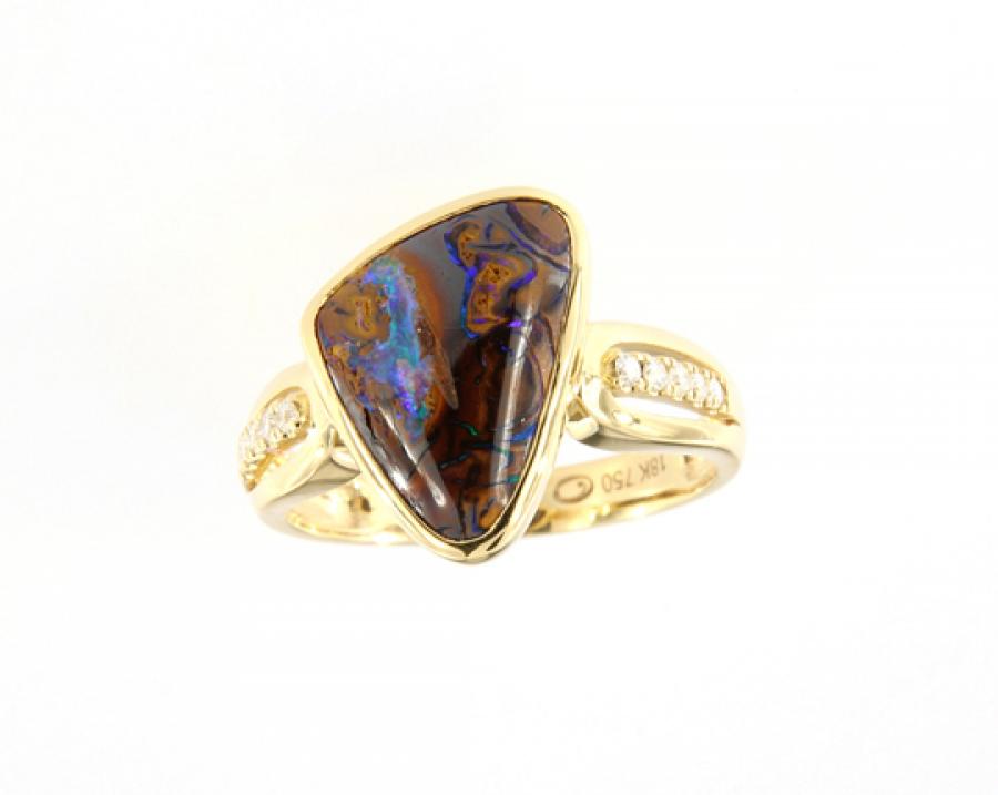 Opal Jewellery, Ring Gold Yowah-Nut-Opal